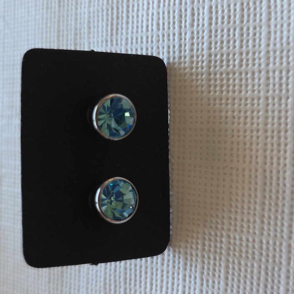 Elegant Blue Stud Earrings